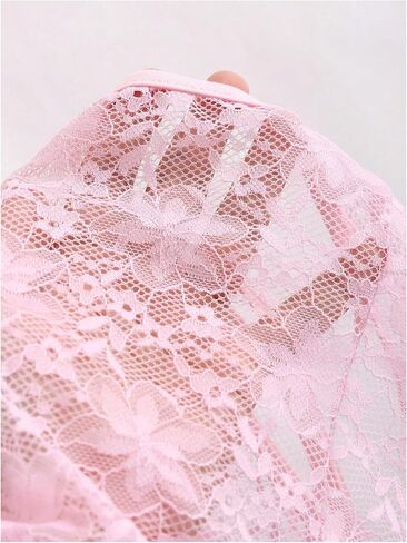 Verdusa Women's Floral Lace 2 Piece Outfits Tie Front Crop Cami Top with Mini Shorts in Kuwait