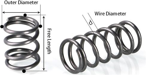 Mdingbao-Extension Springs Small Spring Wire Diameter 0.9mm Outer Diameter 5-20mm Length 300mm 65MN Compression Spring, 2 Pieces, Good Stretching Ability(0.9x13x300mm) in Saudi Arabia