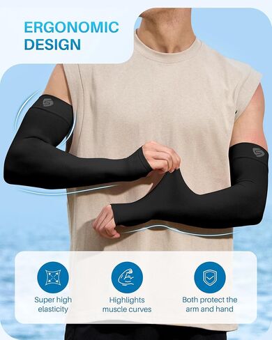 الأكمام الذراع للرجال نساء UV حماية أشعة الشمس ضغط الذراع وشم دافئ التستر ، وأكمام تبريد الجولف الرياضية in Kuwait