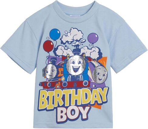 THOMAS & FRIENDS Birthday Metallic Print T-Shirt Toddler to Big Kid Sizes (2T - 10-12) in Saudi Arabia