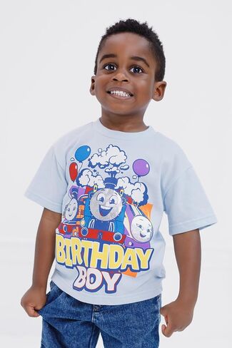 THOMAS & FRIENDS Birthday Metallic Print T-Shirt Toddler to Big Kid Sizes (2T - 10-12) in Saudi Arabia