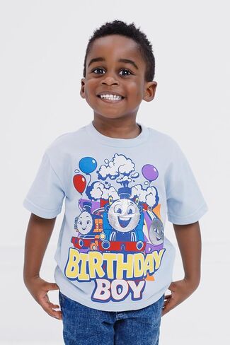 THOMAS & FRIENDS Birthday Metallic Print T-Shirt Toddler to Big Kid Sizes (2T - 10-12) in Saudi Arabia