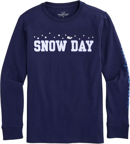 vineyard vines Boys' Chenille Snow Day Long-Sleeve Tee in Saudi Arabia