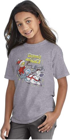 Dennis the Menace Winter Sleigh Ride Crewneck T قمصان بوي in Saudi Arabia