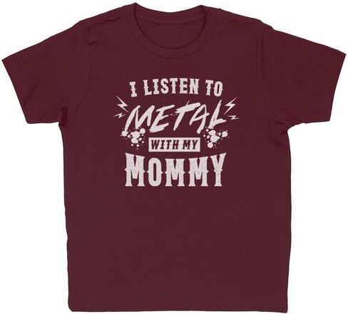 I Listen to Metal with My Mommy Kids T-Shirt Youth in Kuwait