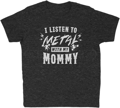 I Listen to Metal with My Mommy Kids T-Shirt Youth in Kuwait
