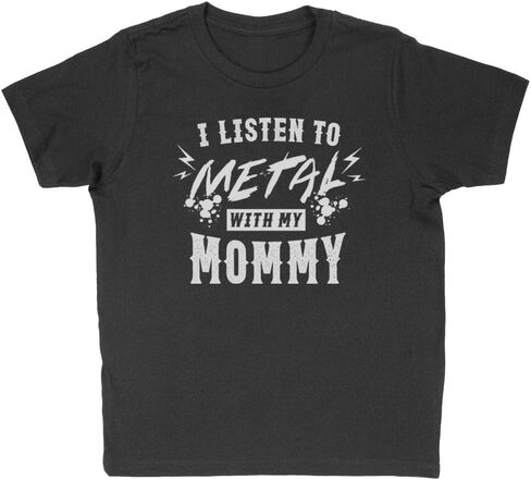 I Listen to Metal with My Mommy Kids T-Shirt Youth in Kuwait