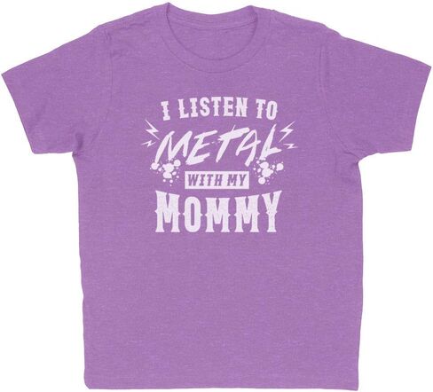 I Listen to Metal with My Mommy Kids T-Shirt Youth in Kuwait