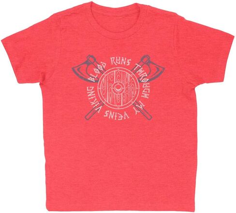 Viking Blood Runs Through My Veins Kids T-Shirt Youth in Saudi Arabia