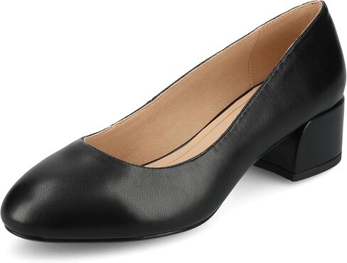 مجموعة مجلة Womens Saarii Block Heel Press Pumps Cushioned Slip على حذاء أزياء مغلق مغلق in Kuwait