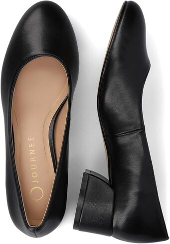 مجموعة مجلة Womens Saarii Block Heel Press Pumps Cushioned Slip على حذاء أزياء مغلق مغلق in Kuwait