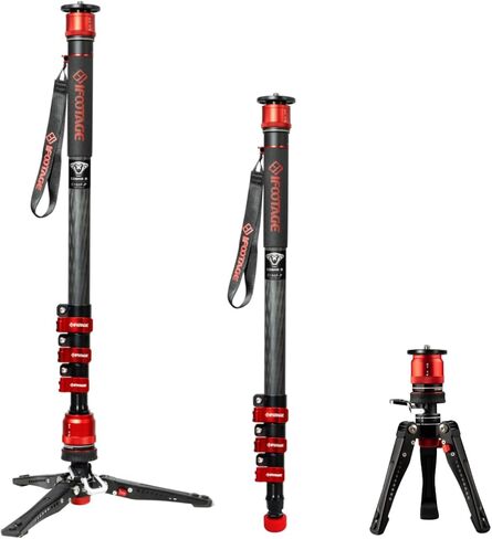 IFOOTAGE Cobra 3 Monopod C180F-P with K5S Fluid Head Professional Portable Travel Monopod Kit for Canon Nikon Sony Olympus Panasonic DSLR Camera in Saudi Arabia