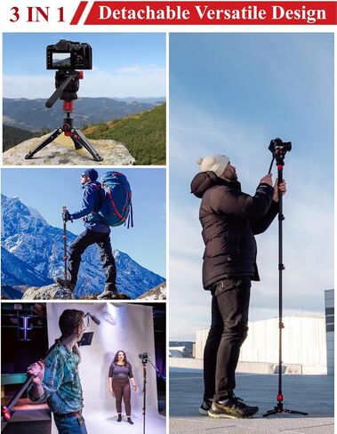IFOOTAGE Cobra 3 Monopod C180F-P with K5S Fluid Head Professional Portable Travel Monopod Kit for Canon Nikon Sony Olympus Panasonic DSLR Camera in Saudi Arabia