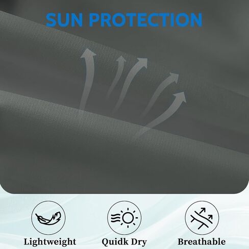 TCCFCCT Men's UPF 50+ Full Zip Sun Protection Hoodie Long Sleeve Light Jacket Sun Shirts for Men Hiking Fishing Zip Pockets in Kuwait