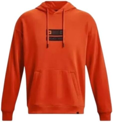 Under Armour Men's Project Rock Veterans Day Hoodie L Orange in Saudi Arabia