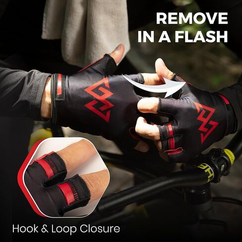 11mm Extra Thick Half Finger Padded Cycling Gloves – Shock-Absorbing, Anti Chatter Bike Gloves for Men and Women Cycling, Lifting, Wheelchair Use in Saudi Arabia