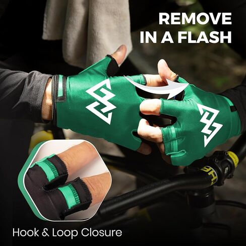 11mm Extra Thick Half Finger Padded Cycling Gloves – Shock-Absorbing, Anti Chatter Bike Gloves for Men and Women Cycling, Lifting, Wheelchair Use in Saudi Arabia