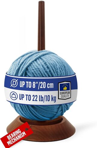 BARVA Yarn Holder with Bearing Twirling Mechanism - Durable Yarn Holder for Crocheting & Knitting - Smooth Yarn Spinner for Crochet Lovers - Crochet Yarn Holder for All Yarn Types in Kuwait