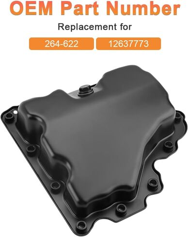 Engine Oil Pan with Drain Plug Compatible with Chevy Cruze Malibu Spark Volt 2016-2018, GMC Terrain 2018, Buick Encore 2016-2018 Replacement for 264-622, 12637773 in Saudi Arabia