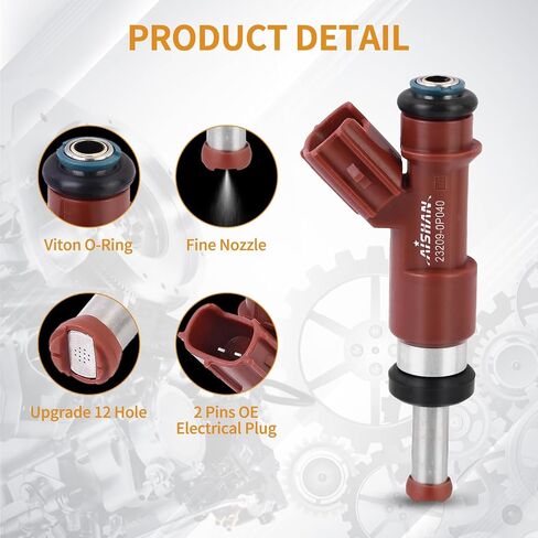 6pcs حقن الوقود 12 ثقوب متوافقة مع تويوتا أفالون كامري هايلاندر ، لصالح RAV4 Sienna Venza ، من أجل لكزس ES350 RX330 RX350 V6 3.5L استبدال 23250-31050 23250-0P040 232500P040 in Saudi Arabia