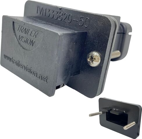 Trailer Vision 50 Amp Anderson Connector Flush Mount - SB50 Protective Case Fits 6-12 AWG Battery Plug Cover for Towbar Trucks Golf Cart Cables 4WD Industrial Marine Trailers - 50A with Metal Bracket in Saudi Arabia