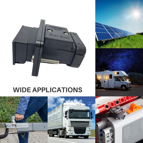 Trailer Vision 50 Amp Anderson Connector Flush Mount - SB50 Protective Case Fits 6-12 AWG Battery Plug Cover for Towbar Trucks Golf Cart Cables 4WD Industrial Marine Trailers - 50A with Metal Bracket in Saudi Arabia