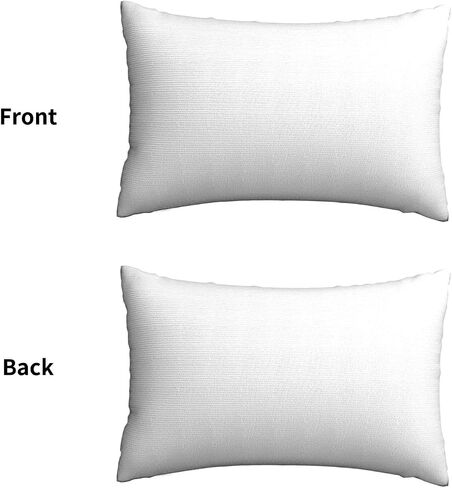 Pillowcase Double-Sided Printing Couch Cushion Pillow Cover for Home Decor 20 x 30 Inch, White2 in Saudi Arabia