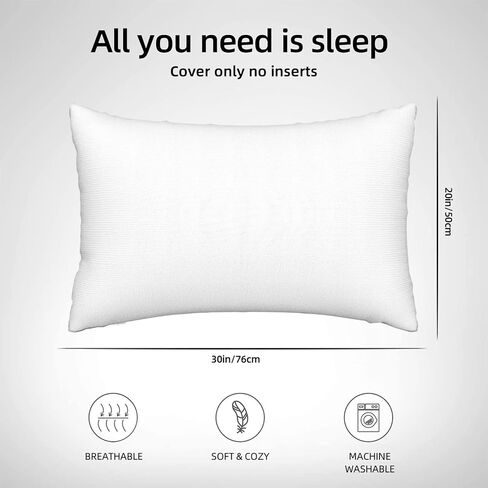 Pillowcase Double-Sided Printing Couch Cushion Pillow Cover for Home Decor 20 x 30 Inch, White2 in Saudi Arabia