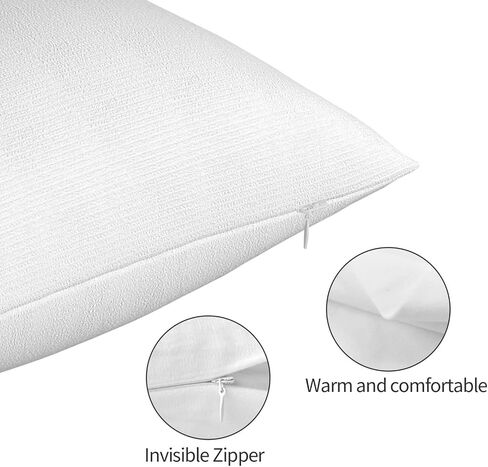 Pillowcase Double-Sided Printing Couch Cushion Pillow Cover for Home Decor 20 x 30 Inch, White2 in Saudi Arabia