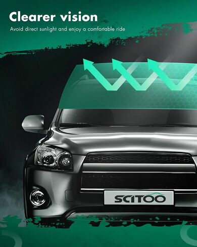 SCITOO مجموعة واقي من الشمس من الجانب الأيسر للسائق بدون فتحة سقف مناسبة لـ 2006 2007 2008 لسيارة Hyundai Sonata رمادية واقي من الشمس 85201-0A250-QD، 852010A250QD in Saudi Arabia