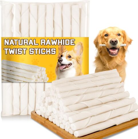 Chicken Wrapped Rawhide Dog Treats - 15 Oz Hide Twists Chicken Wrapped Rawhide Sticks, Pet Chew Snacks Hide Sticks Training Reward Treats for Puppy, Small Dogs in Saudi Arabia