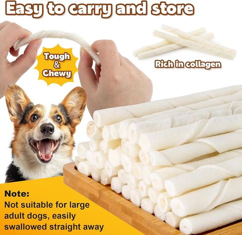 Chicken Wrapped Rawhide Dog Treats - 15 Oz Hide Twists Chicken Wrapped Rawhide Sticks, Pet Chew Snacks Hide Sticks Training Reward Treats for Puppy, Small Dogs in Saudi Arabia