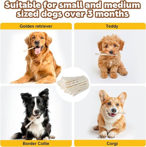 Chicken Wrapped Rawhide Dog Treats - 15 Oz Hide Twists Chicken Wrapped Rawhide Sticks, Pet Chew Snacks Hide Sticks Training Reward Treats for Puppy, Small Dogs in Saudi Arabia