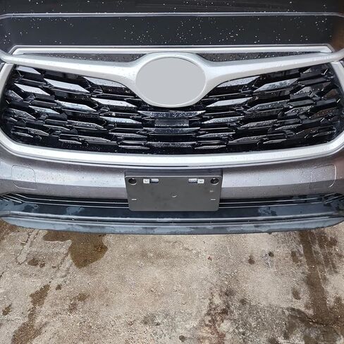 حامل اللوحة الأمامية لوحة الرخصة حامل العلامة يناسب 2020 2021 2022 2023 2024 Toyota Highlander استبدال 521140E160 TO1068162 in Saudi Arabia