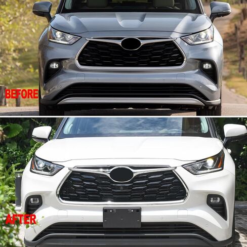 حامل اللوحة الأمامية لوحة الرخصة حامل العلامة يناسب 2020 2021 2022 2023 2024 Toyota Highlander استبدال 521140E160 TO1068162 in Saudi Arabia
