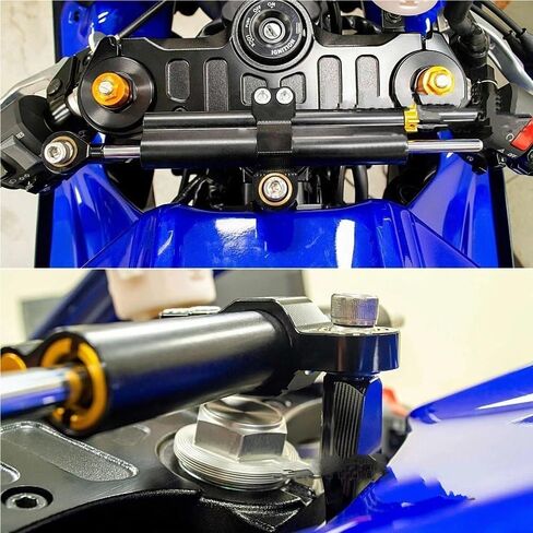 Motorcycle Steering Damper for Y&AMAHA YZF R7 YZF-R7 2021 2022 2023 CNC Motorcycle Accessories Steering Damper Stabilizer Bracket Support Mounting Kit(Set 1) in Saudi Arabia