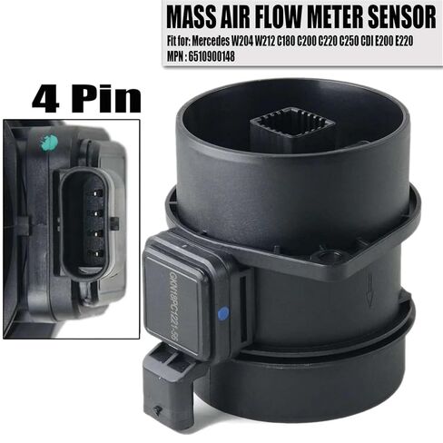 Air Flow Sensor Adapter Mass Air Flow Maf Sensor Compatible with Mercedes Benz W204 W212 X204 Sprinter Viano Vito W639 5WK97917 A 651 090 01 48 Air Meter Mount Base in Kuwait