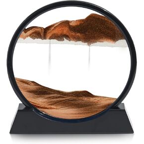 STEPOUT 12-Inch Moving Sand Art Liquid Motion - Perfect for Home, Office, Kitchen, Desk Decor, Crafted with Anit-Slip Wooden Base - Unique Picture Frame Style in Saudi Arabia