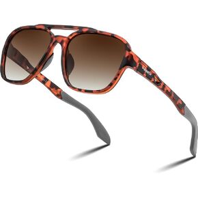 Feisedy Retro 70s Aviatiator نظارات شمسية للرجال نساء ، نظارات شمسية للرياضات المستقطبة UV400 لقيادتها في الهواء الطلق B0260 in Saudi Arabia