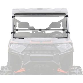 Superatv Scratch Resistant Flip أسفل الزجاج الأمامي الأمامي لـ Polaris Ranger (انظر التركيب) | الولايات المتحدة صنعت | مصنوعة من 1/4 € polycarbonate- 250x أقوى من الزجاج | يمكن إغلاقها أو تنفيسها أو فتحها بالكامل in Saudi Arabia