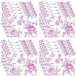 20 Pcs Blue Floral Decorative Hanging Letter Size Cute File Folders Designer Floral Folders File Organizer for Filing Cabinet Office Home with 1/5 Cut Adjustable Tabs in Kuwait