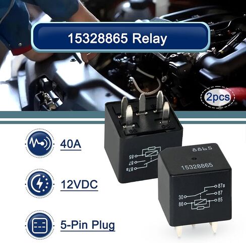 15328865 12V 40A 5 Pins Relay Compatible with Chevy, GMC, GM, Buick Multiple Automotive Systems Replace 12193602, 15-81106, 96263403 in Saudi Arabia