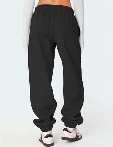 HeSaYep Women's Fleece Lined Sweatpants Thermal Winter High Waisted Sweat Pants Interior Drawstring Baggy Jogger Pants in Kuwait