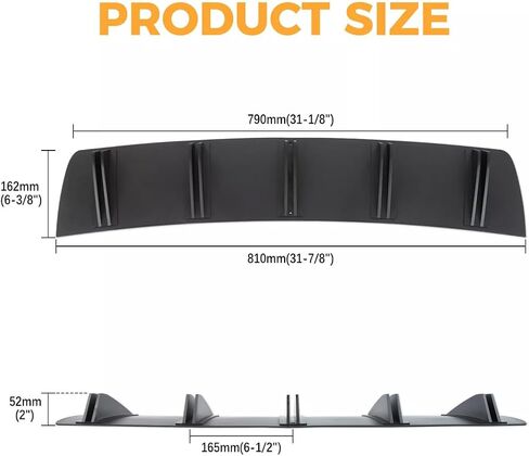 Bumper Diffuser Spoiler Fit for Acuraa TL 2004 2005 2006 2007 2008 Rear Lip Shark 5 Fin Wing Lip in Saudi Arabia