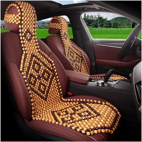 1pcs مقعد السيارة الصيفي بارد مقعد السيارة الطبيعي مابل خشب السيارة وسادة مقعد السيارة تدليك. in Kuwait