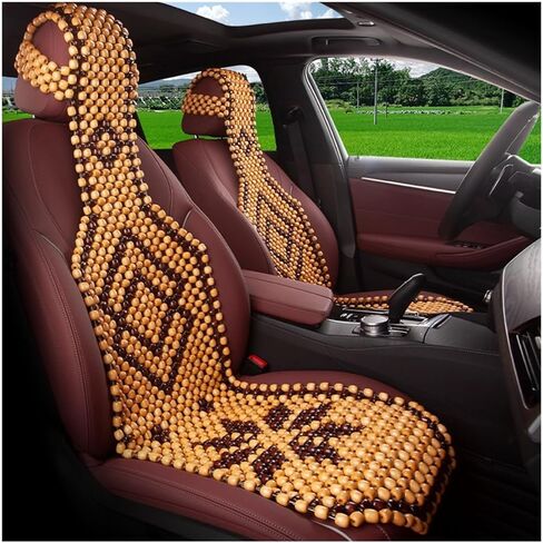 1pcs مقعد السيارة الصيفي بارد مقعد السيارة الطبيعي مابل خشب السيارة وسادة مقعد السيارة تدليك. in Kuwait