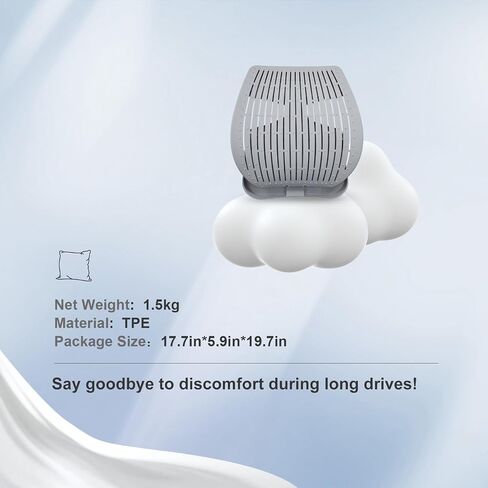 Elastic Memory Foam Seat Cushion for Truck Drivers, Semi Truck Pad & Back Support, Cooling Lumbar Pillow for Truck, Trailer, Van, RV - Pain Relief, TPE Material in Saudi Arabia