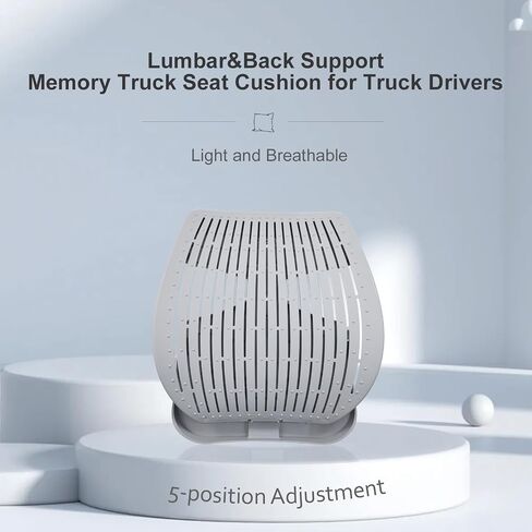 Elastic Memory Foam Seat Cushion for Truck Drivers, Semi Truck Pad & Back Support, Cooling Lumbar Pillow for Truck, Trailer, Van, RV - Pain Relief, TPE Material in Saudi Arabia