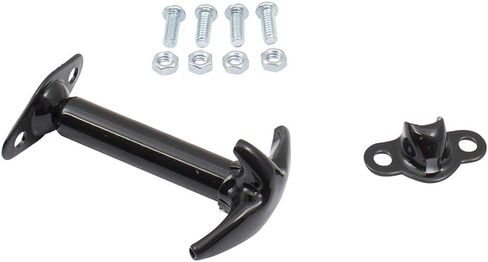 Brock Replacement Pair of Black Hood Latch Safety Catch Kits Compatible with 1944-1986 CJ Series 1987-1995 Wrangler SUV 55009343 in Saudi Arabia