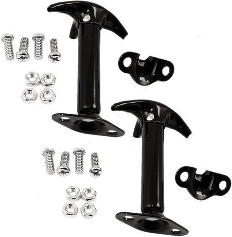 Brock Replacement Pair of Black Hood Latch Safety Catch Kits Compatible with 1944-1986 CJ Series 1987-1995 Wrangler SUV 55009343 in Saudi Arabia